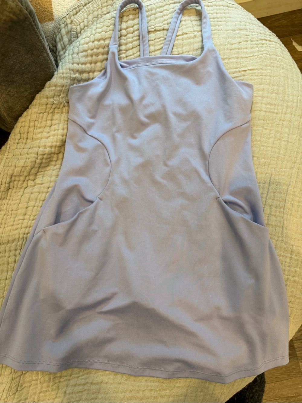 All In Motion Tank Dress W/Shorts Purple w/ pockets Size S(6/7) Girls